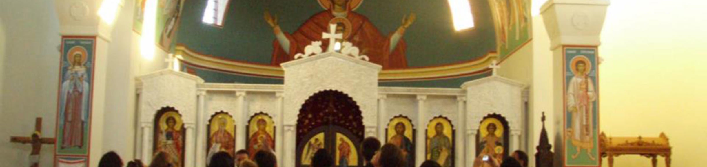 UCR students at St. Andrews Orthodox Church, Riverside